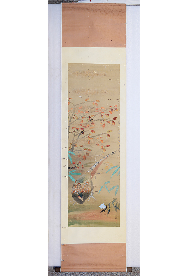 20世纪初日本宗嶽绢地花鸟图轴